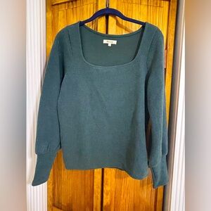 Madewell Ottoman Rib Square Neck Top - Size S